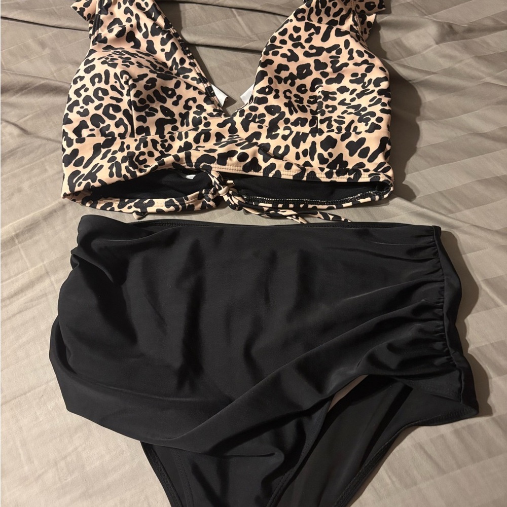 Leopard Print Bikini Set